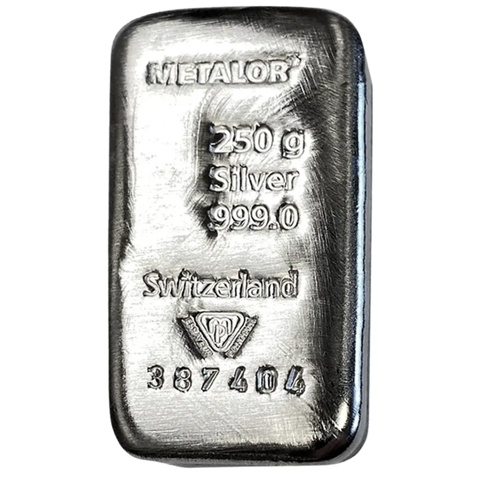 Metalor 250g Silver Bar